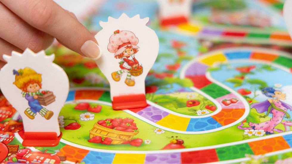 Strawberry Shortcake marker on a board game